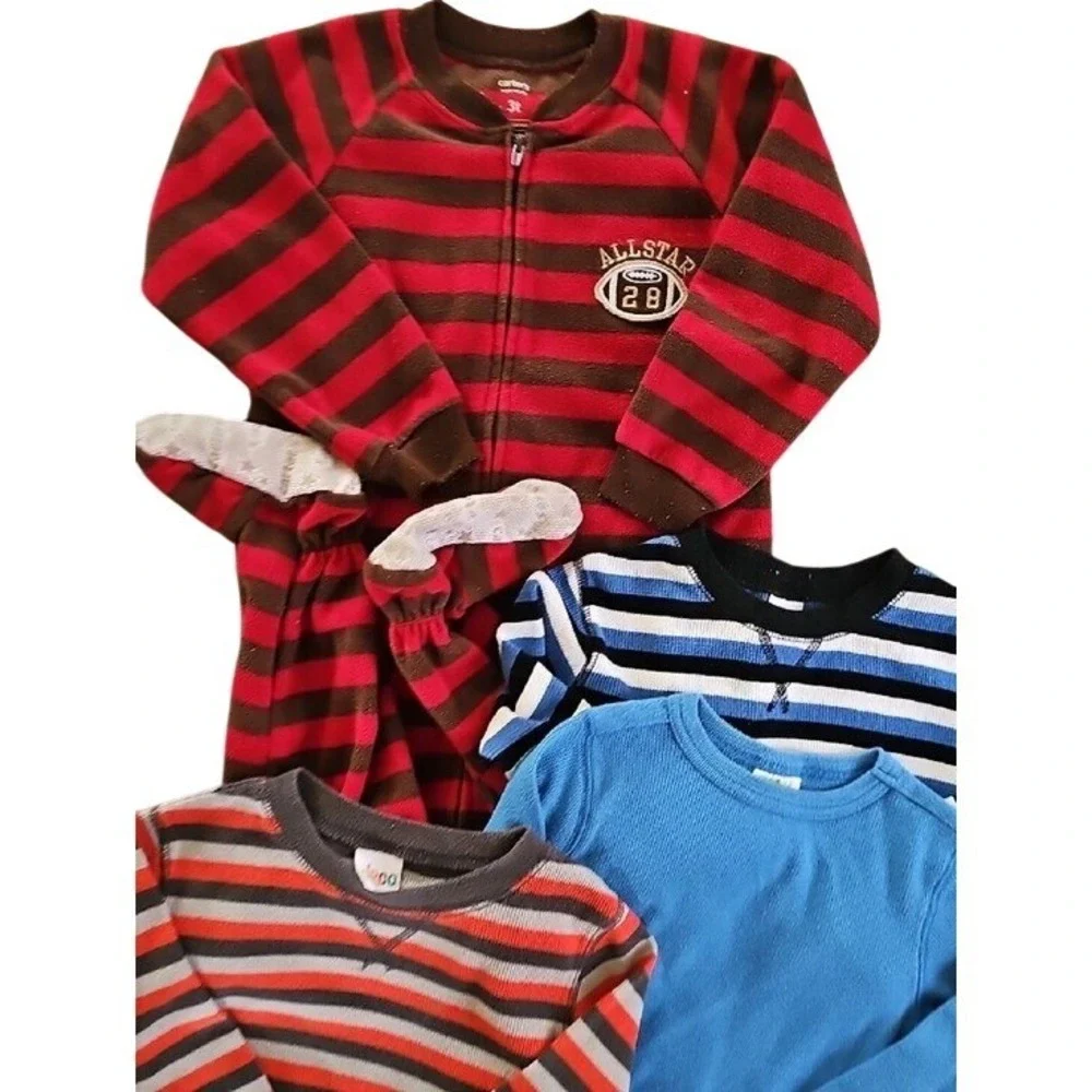 Toddler Boys Clothes Lot 8pc Carters Circo Joe Boxer 3T Shirts Pants Sleeper